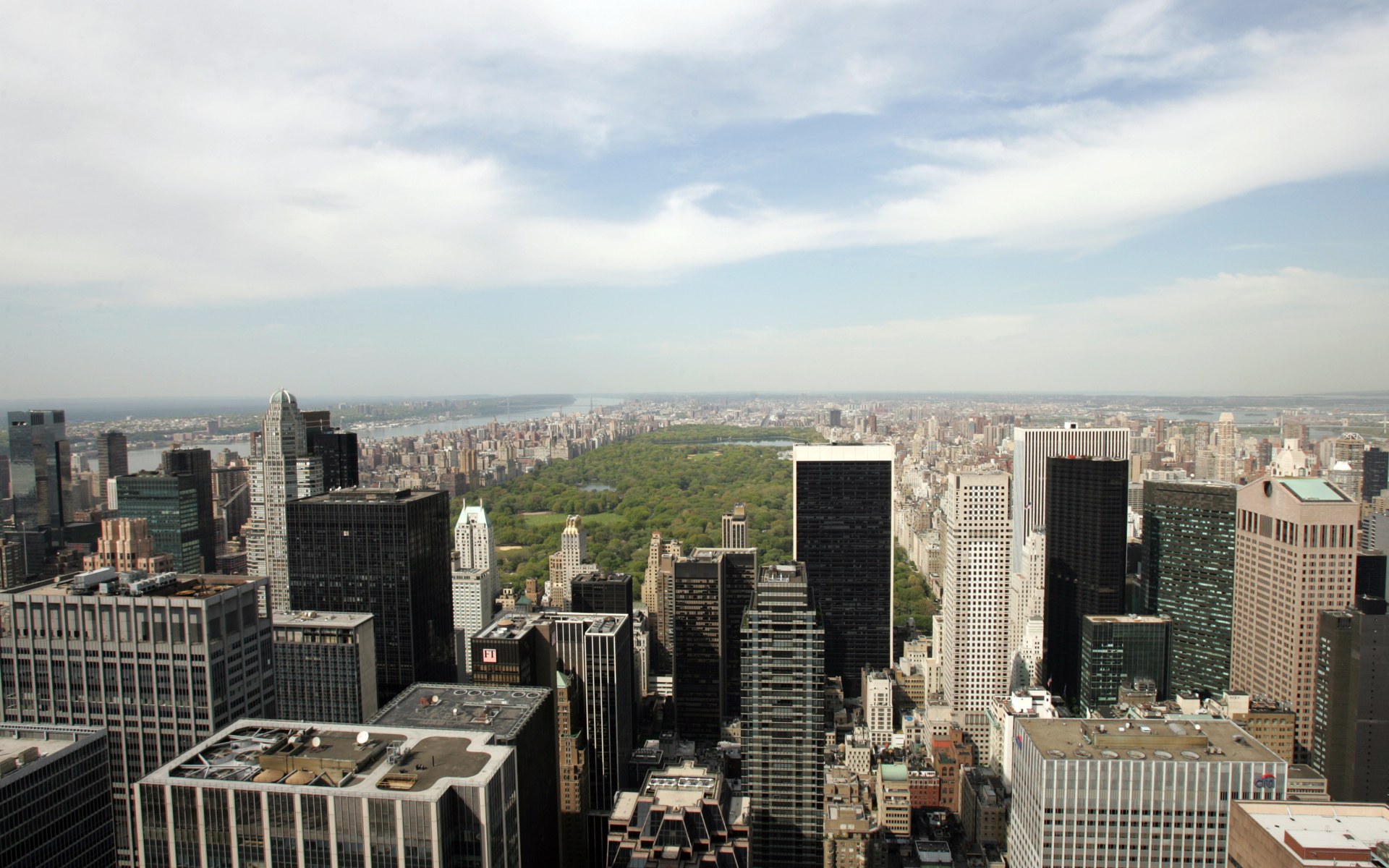 View from Top of the Rock looking north toward Central Park