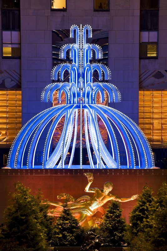Noble and Webster Electric Fountain at Rockefeller Center