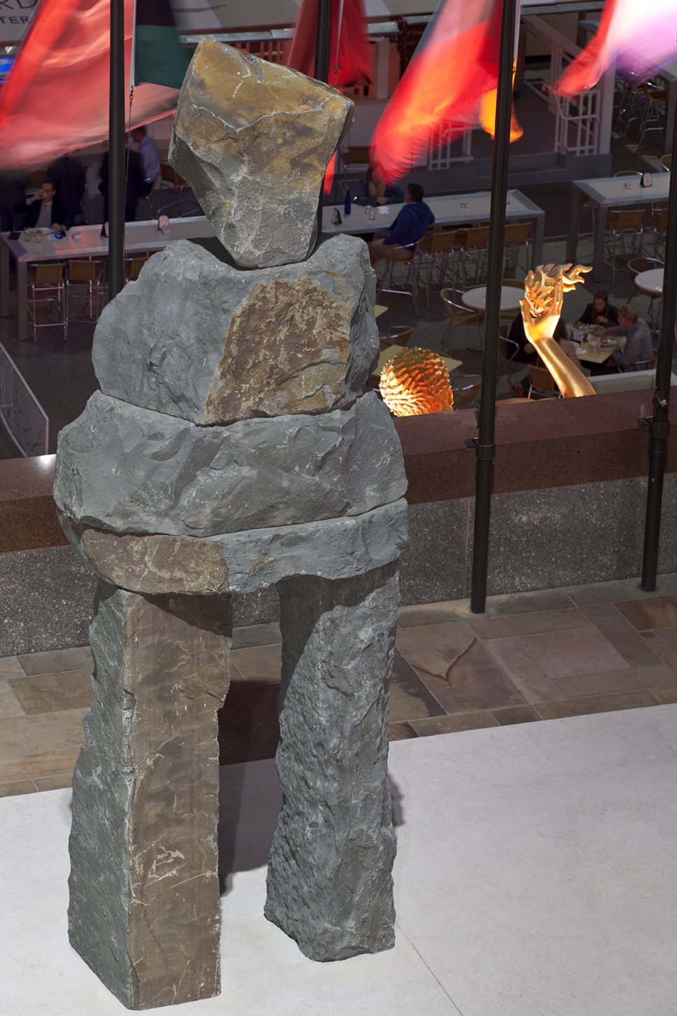 Ugo Rondinone bluestone figures
