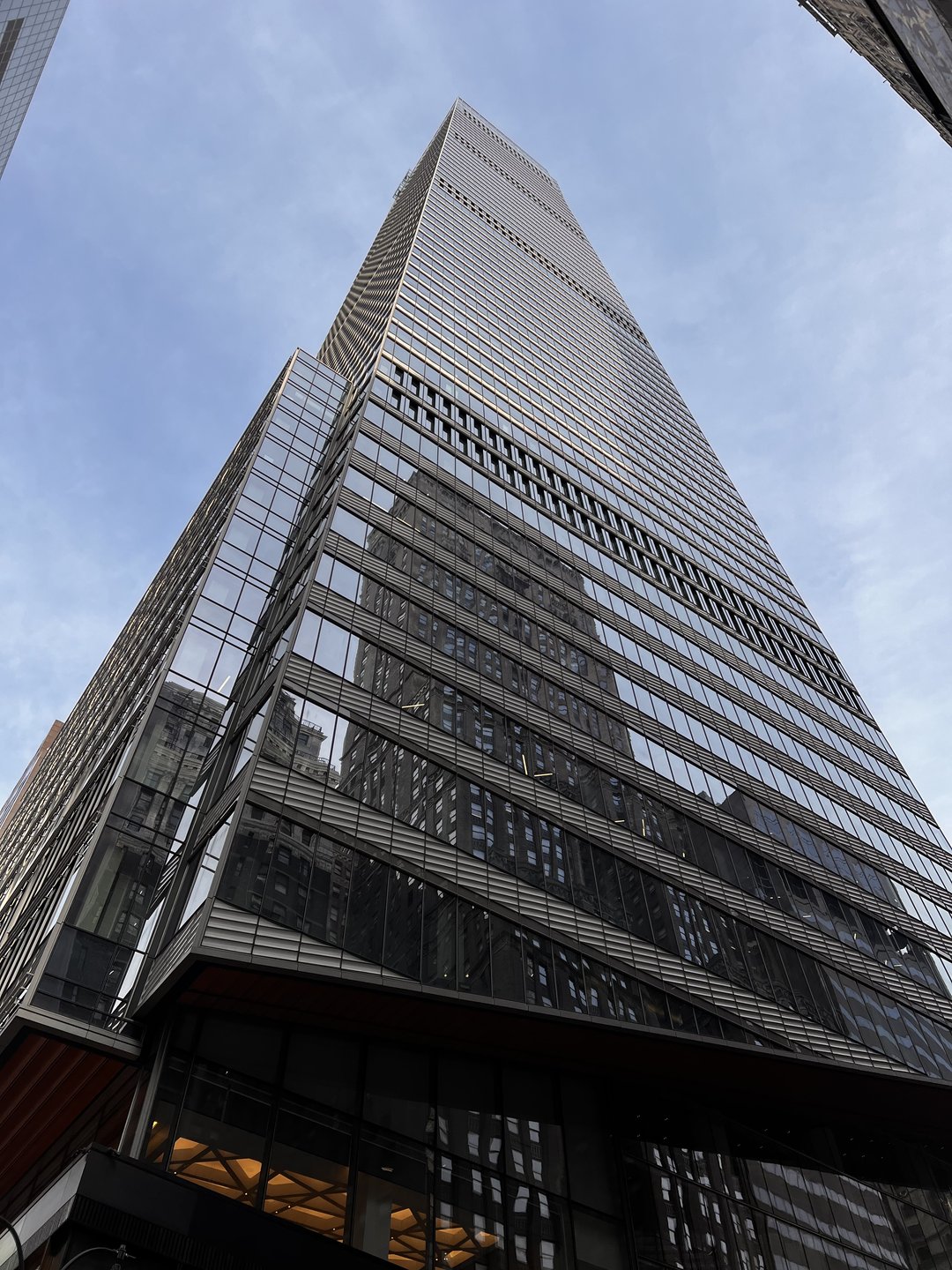 One Vanderbilt tower exterior looking up